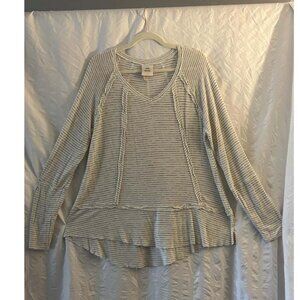 Knox Rose Boho Style Striped Shirt